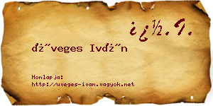 Üveges Iván névjegykártya