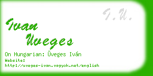 ivan uveges business card